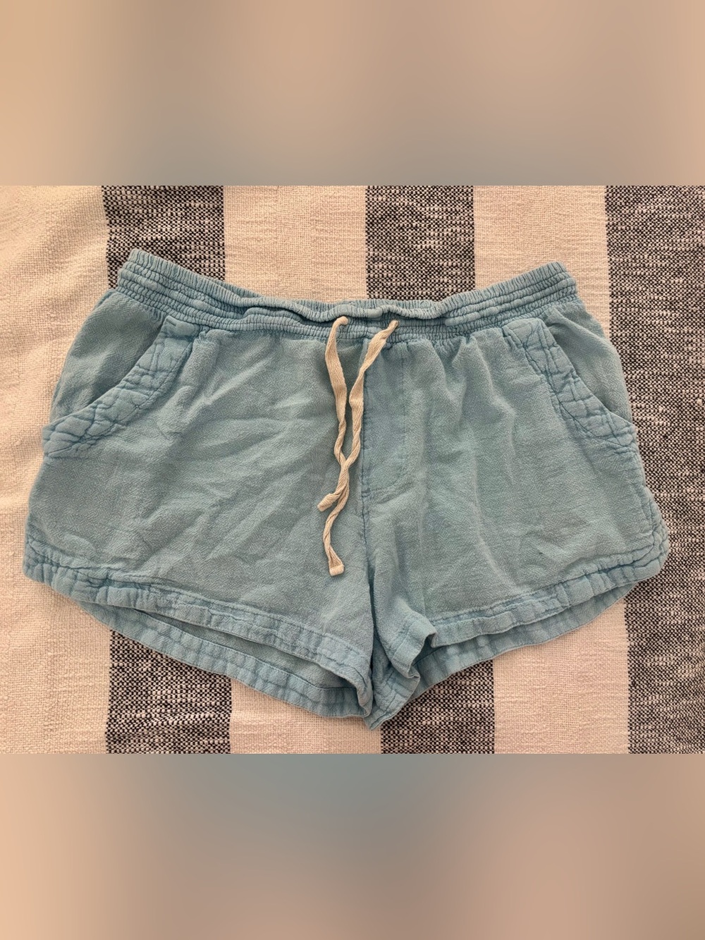 Rip Curl Light Blue Drawstring Shorts